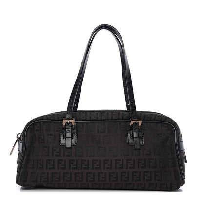 Fendi Zucchino Small Buckle Tote Brown 1 of 8