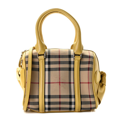 Burberry Horseferry Check Small Alchester Bowling Bag Yellow 1 of 13