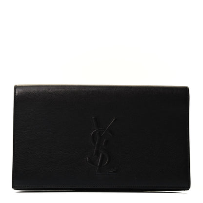 Saint Laurent Calfskin Monogram Large Belle De Jour Clutch Black 1 of 4