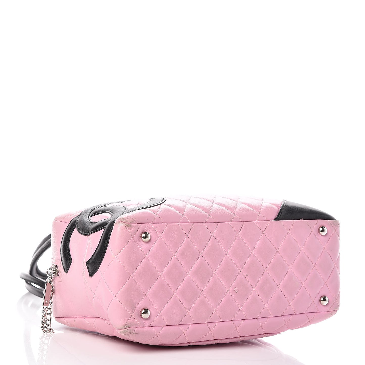 Calfskin Quilted Large Cambon Bowler Pink