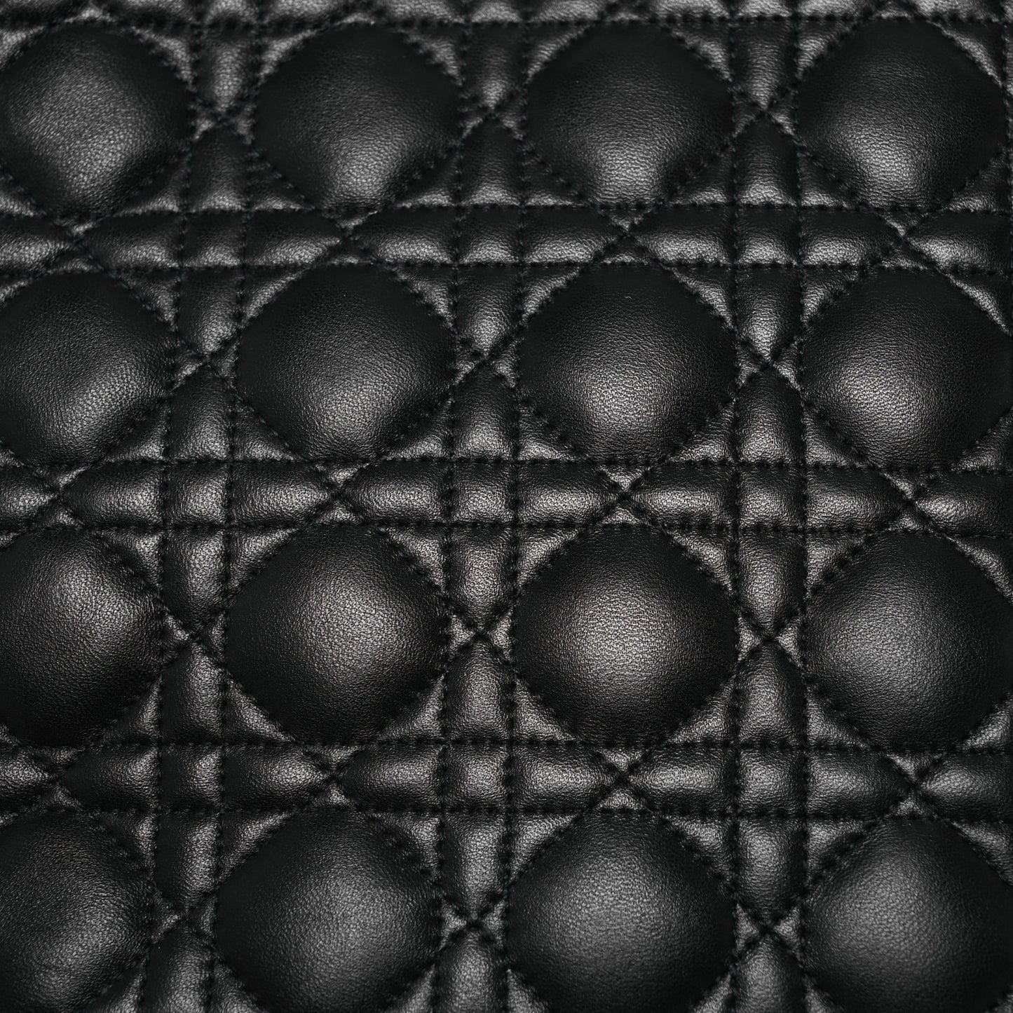 Lambskin Cannage Large Lady Dior Black