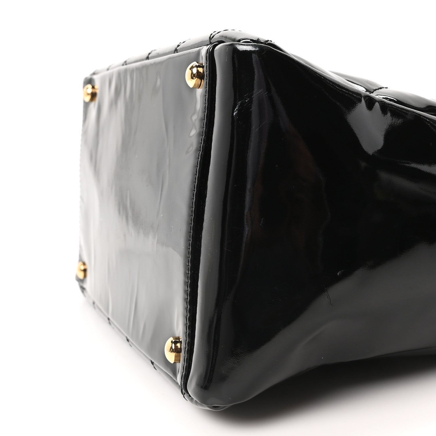 Chanel Patent Quilted Petit Timeless Tote PTT Black 9 of 9