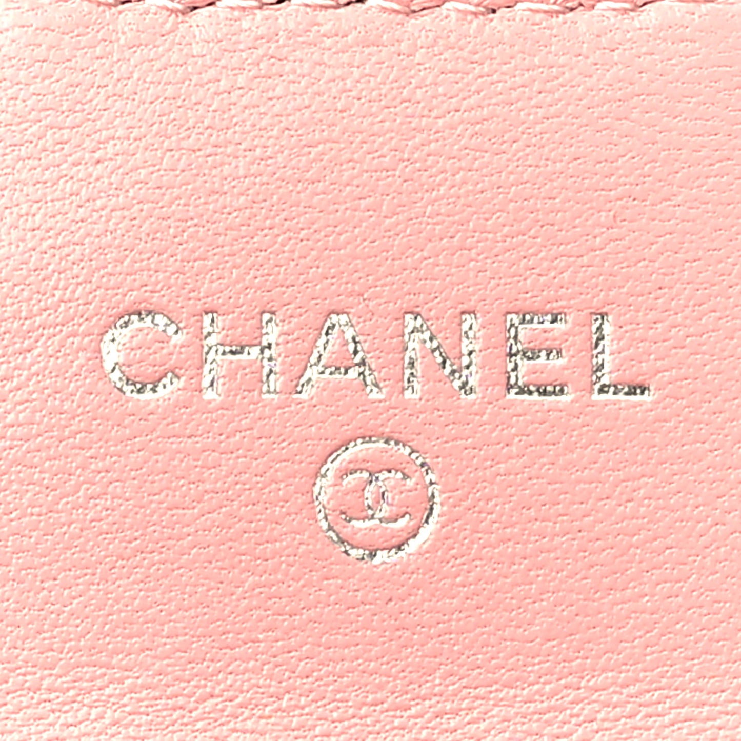 Lambskin Quilted Flap Card Holder Pink