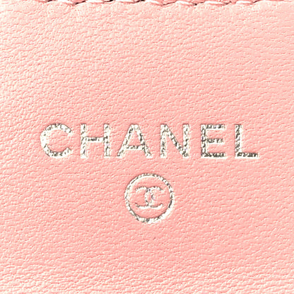 Chanel Lambskin Quilted Flap Card Holder Pink 6 of 9