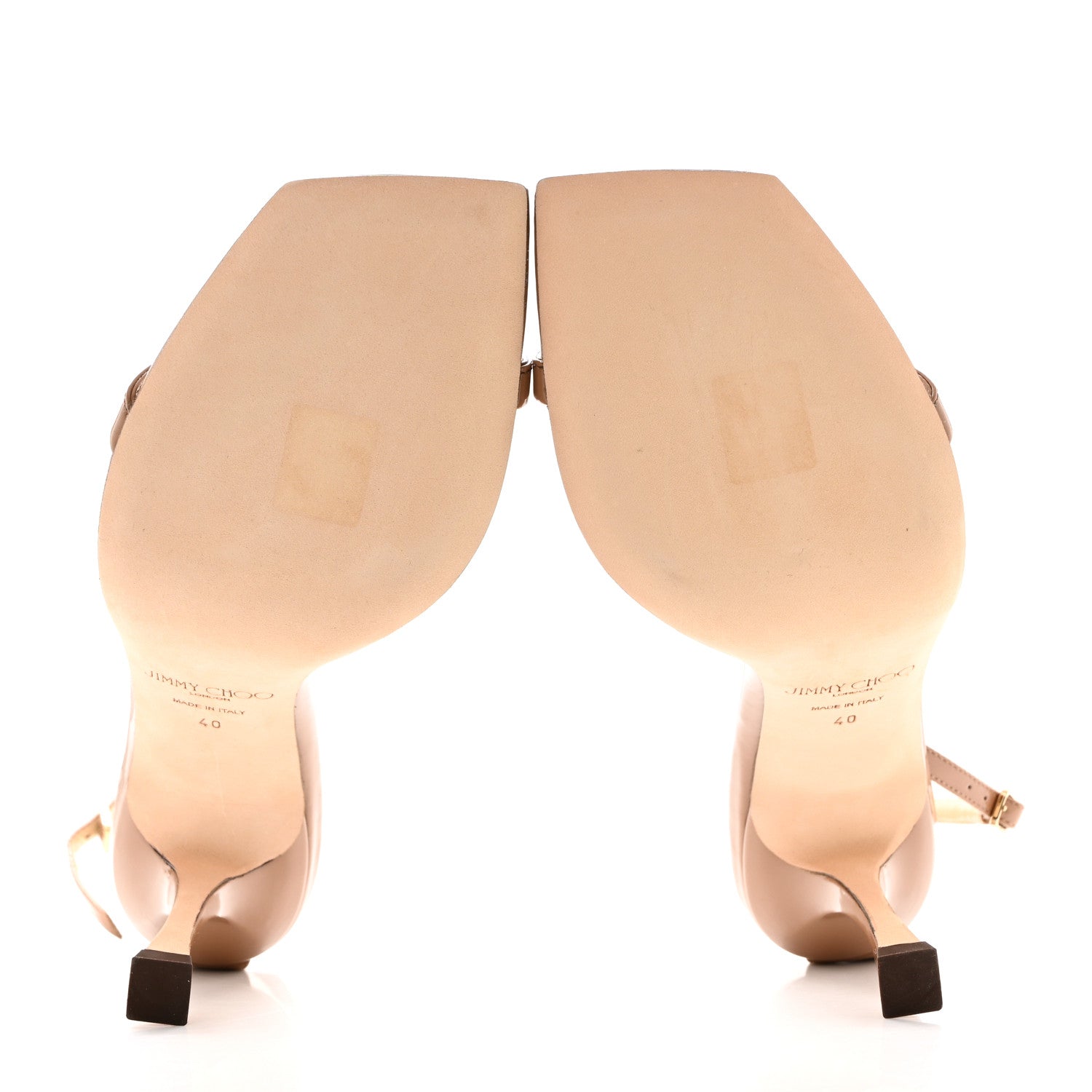 Jimmy Choo Patent Marin 60 Sandals 40 Dark Nude 5 of 8