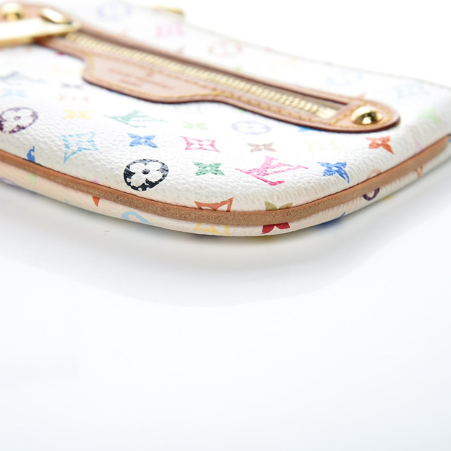 Monogram Multicolor Pochette Plate MM White