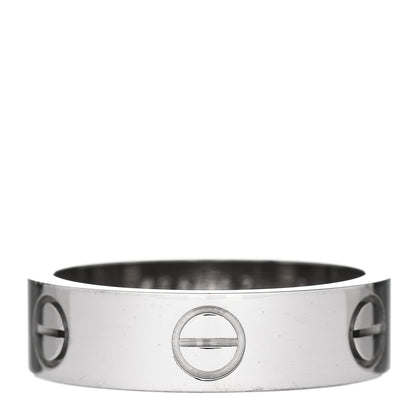 Cartier 18K White Gold 5.5mm LOVE Ring 56 7.5 1 of 6