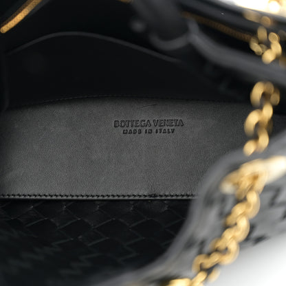 Bottega Veneta Nappa Intrecciato Small Andiamo With Chain Shoulder Bag Black 5 of 9