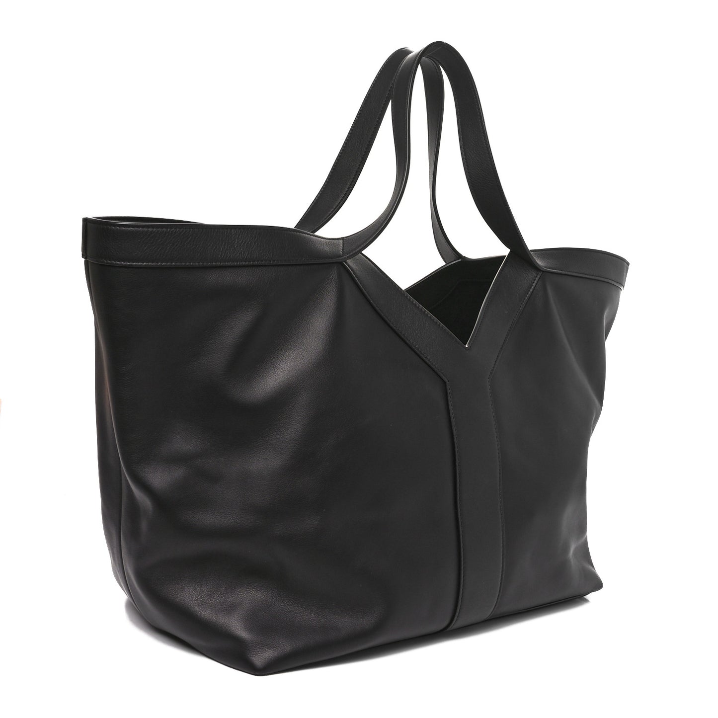 Calfskin Y Tote Black