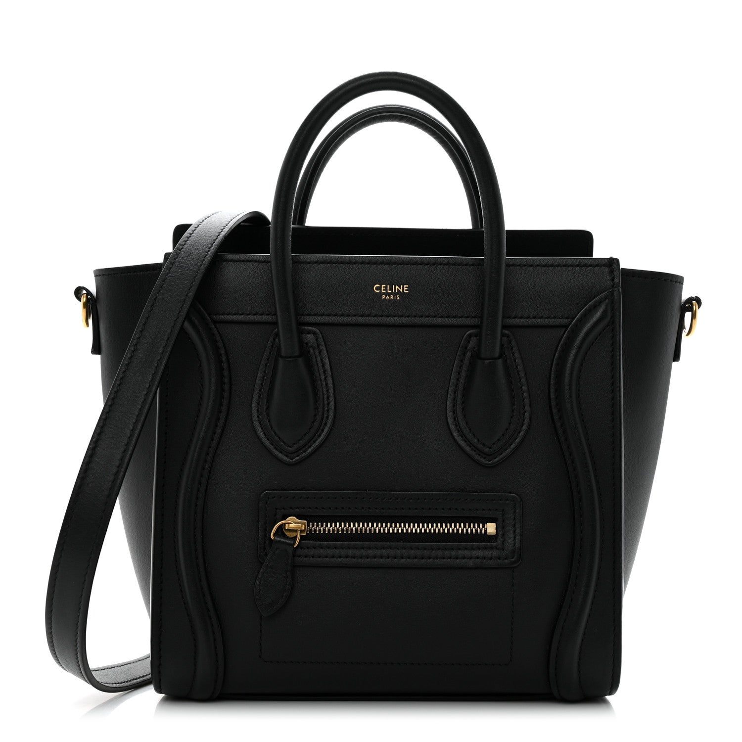 Celine Smooth Calfskin Nano Luggage Black 1 of 11