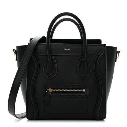 Celine Smooth Calfskin Nano Luggage Black 1 of 11