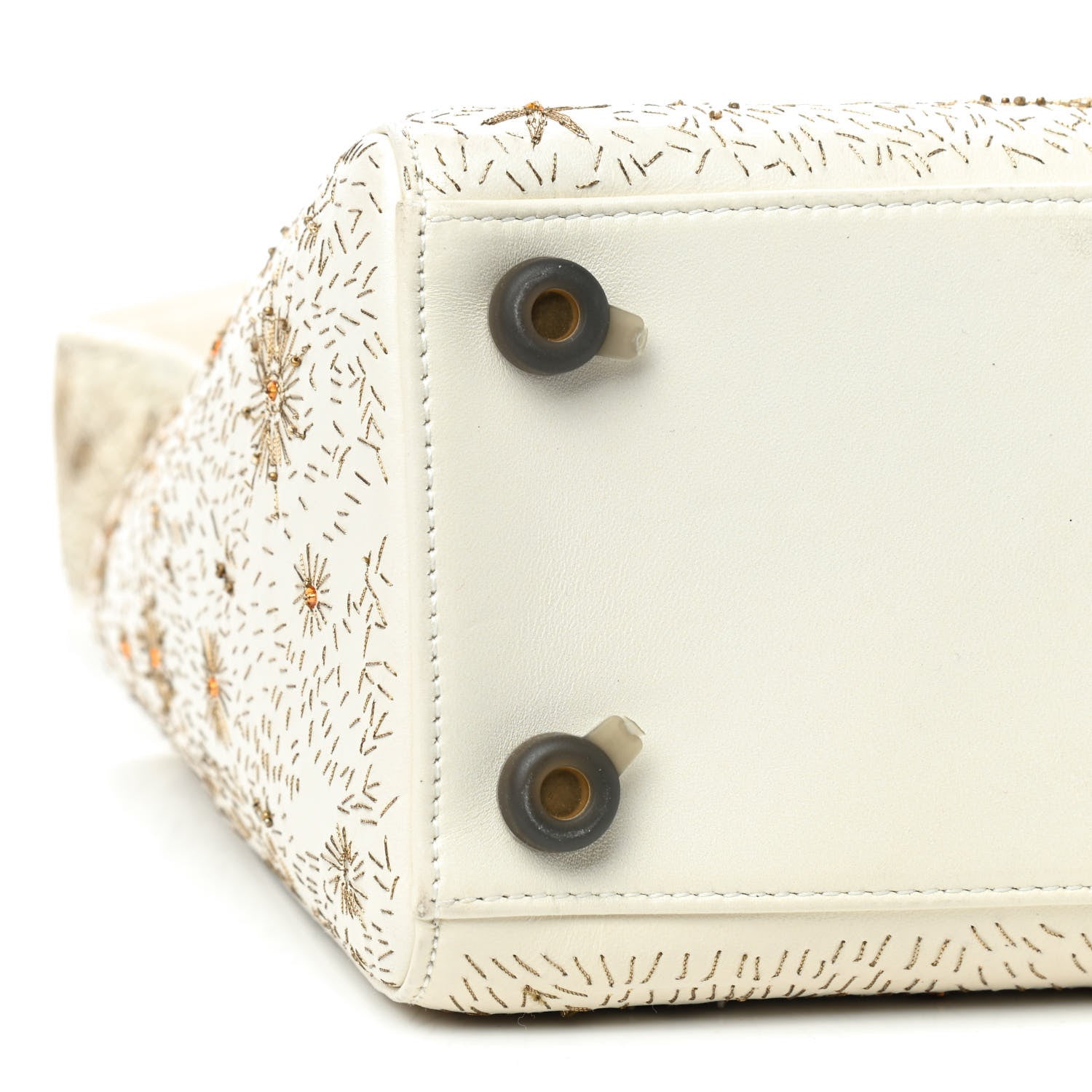 Christian Dior Smooth Calfskin Embroidered The Moon in My Eyes Medium Lady Dior White 6 of 13