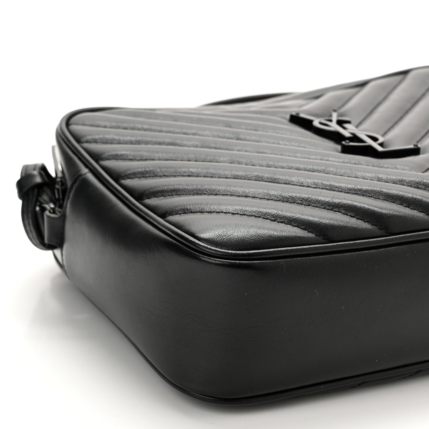 Calfskin Matelasse Monogram Monochrome Lou Camera Bag Black