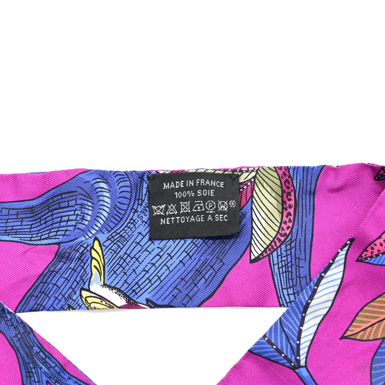 Hermes Silk Tree Of Song Twilly Fuchsia Bleu Rouge 4 of 5