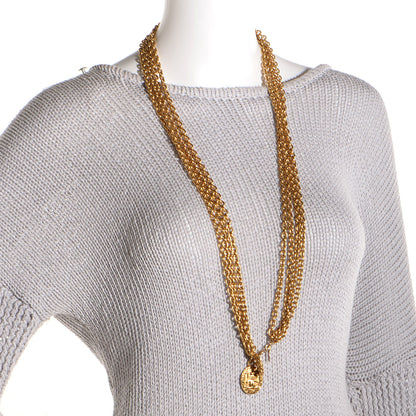 Chanel Chain CC Long Necklace Gold 3 of 6