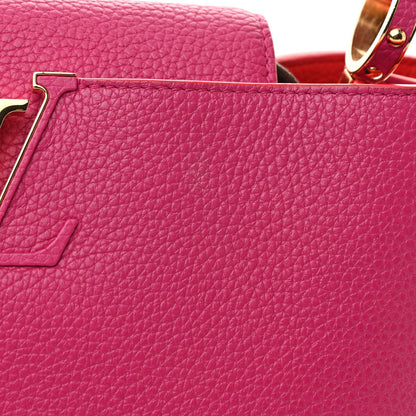 Louis Vuitton Taurillon Capucines MM Hibiscus Flamingo 9 of 12