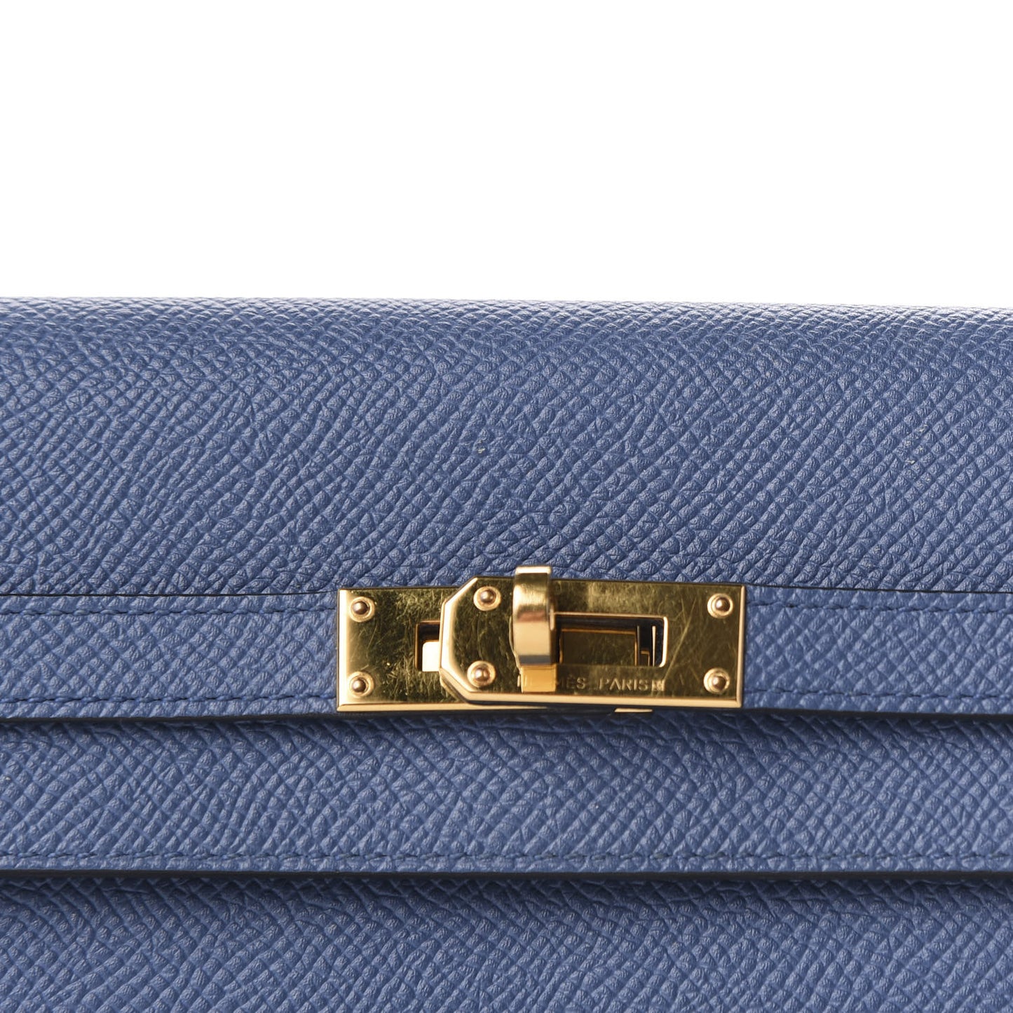 Epsom Kelly Longue Wallet Blue Agate