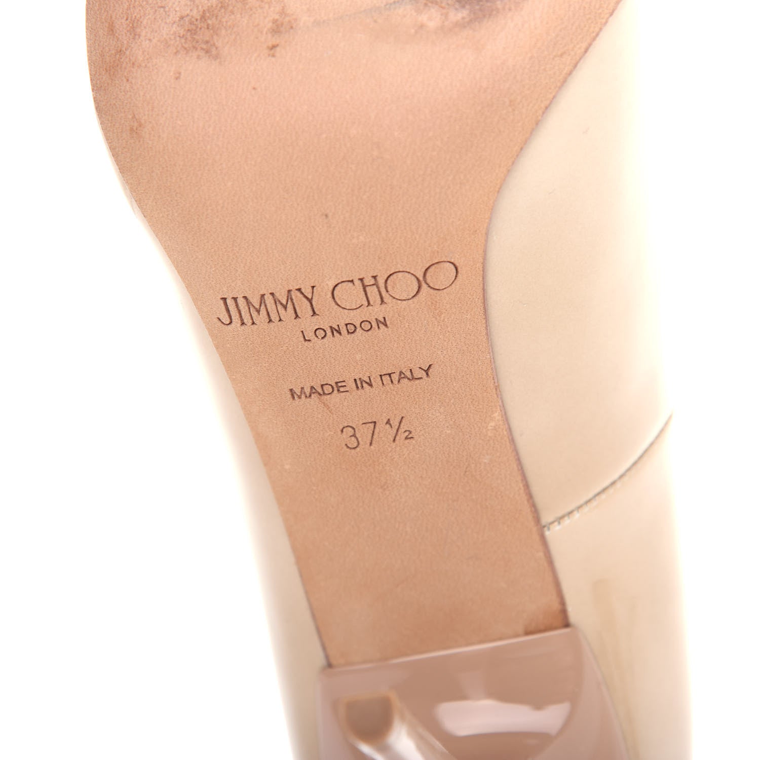 Jimmy Choo Patent Anouk 100 Pumps 37.5 Nude 9 of 9