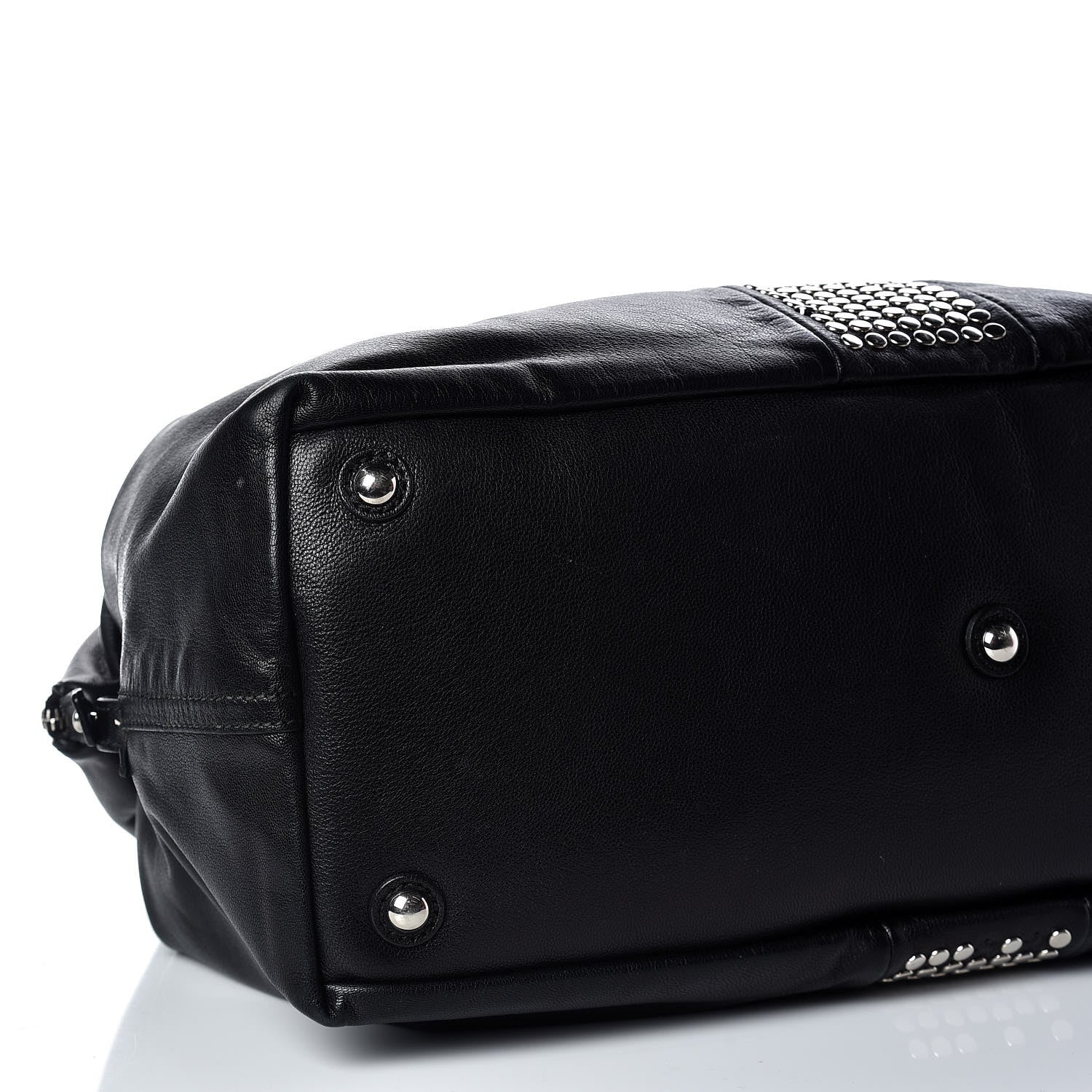 Saint Laurent Chevre Large Rock Stud Easy Y Black 18 of 19