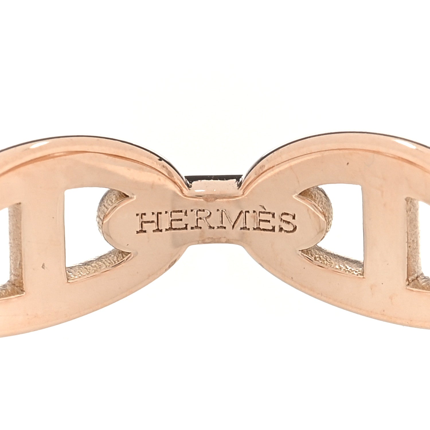 Hermes 18K Rose Gold PM Chaine d'Ancre Enchainee Ring 58 8.25 4 of 5