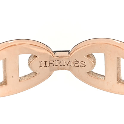 Hermes 18K Rose Gold PM Chaine d'Ancre Enchainee Ring 58 8.25 4 of 5
