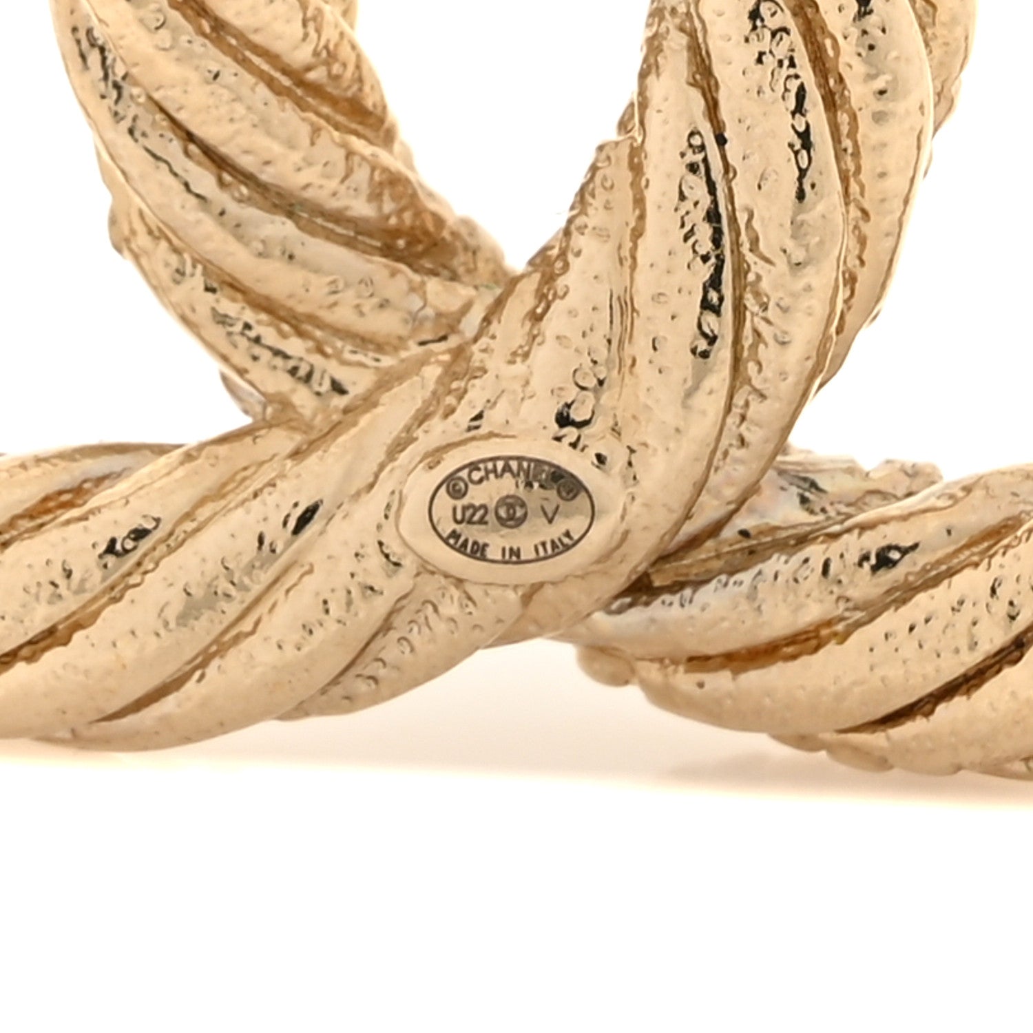 Chanel Twisted CC Brooch Light Gold 6 of 6
