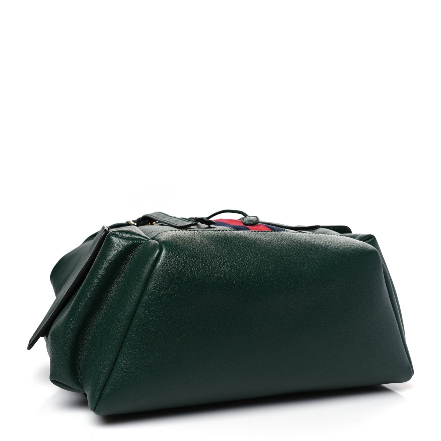 Grained Calfskin Medium Ophidia Double Buckle Backpack Green