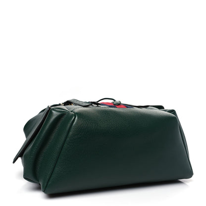 Gucci Grained Calfskin Medium Ophidia Double Buckle Backpack Green 4 of 8