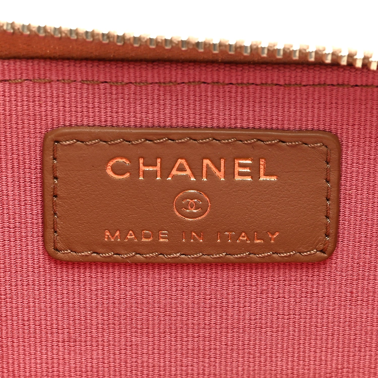 Chanel Caviar Quilted Zipped Key Holder Case Dark Beige 6 of 7