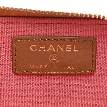 Chanel Caviar Quilted Zipped Key Holder Case Dark Beige 6 of 7