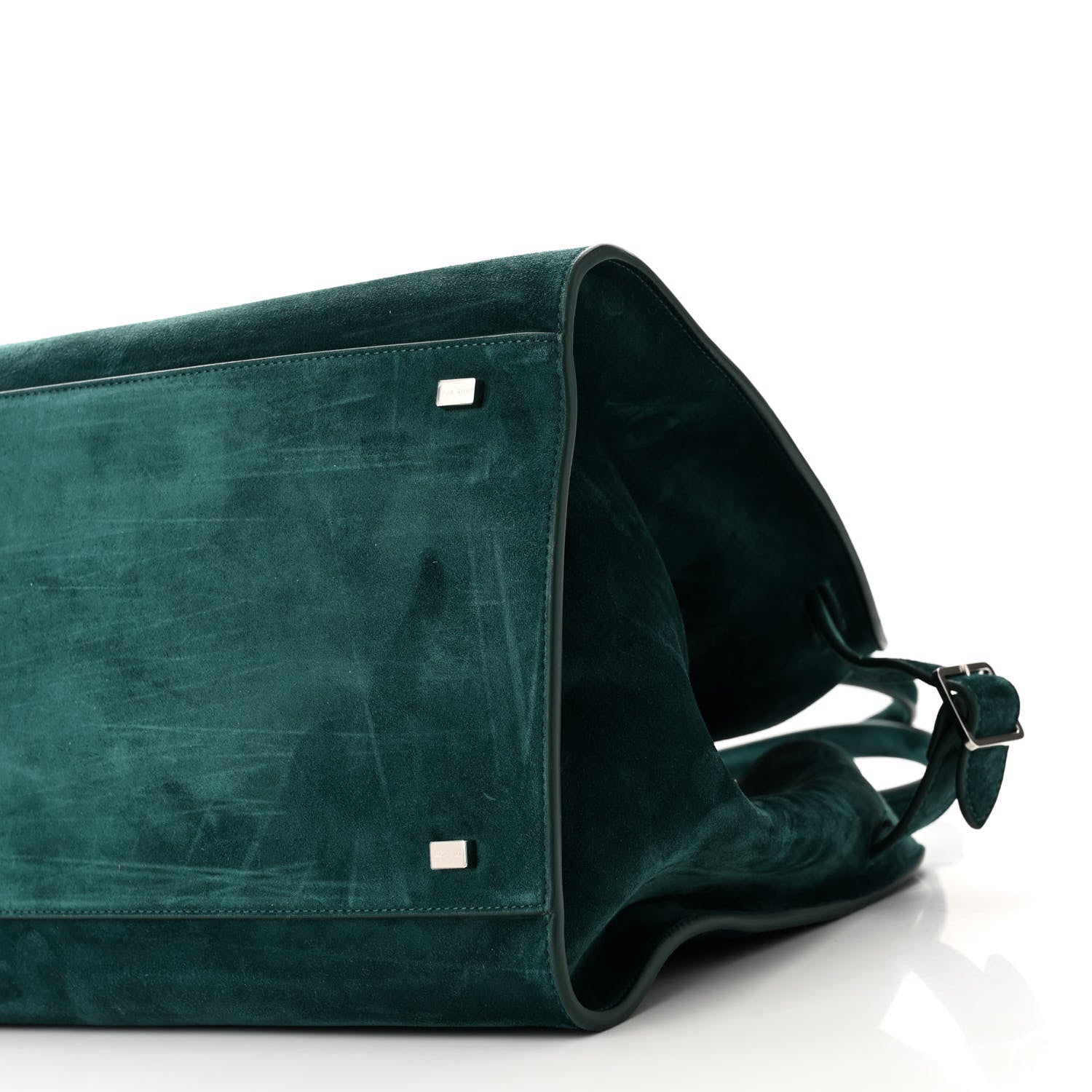 The Row Suede Soft Margaux 15 Teal Green 9 of 9
