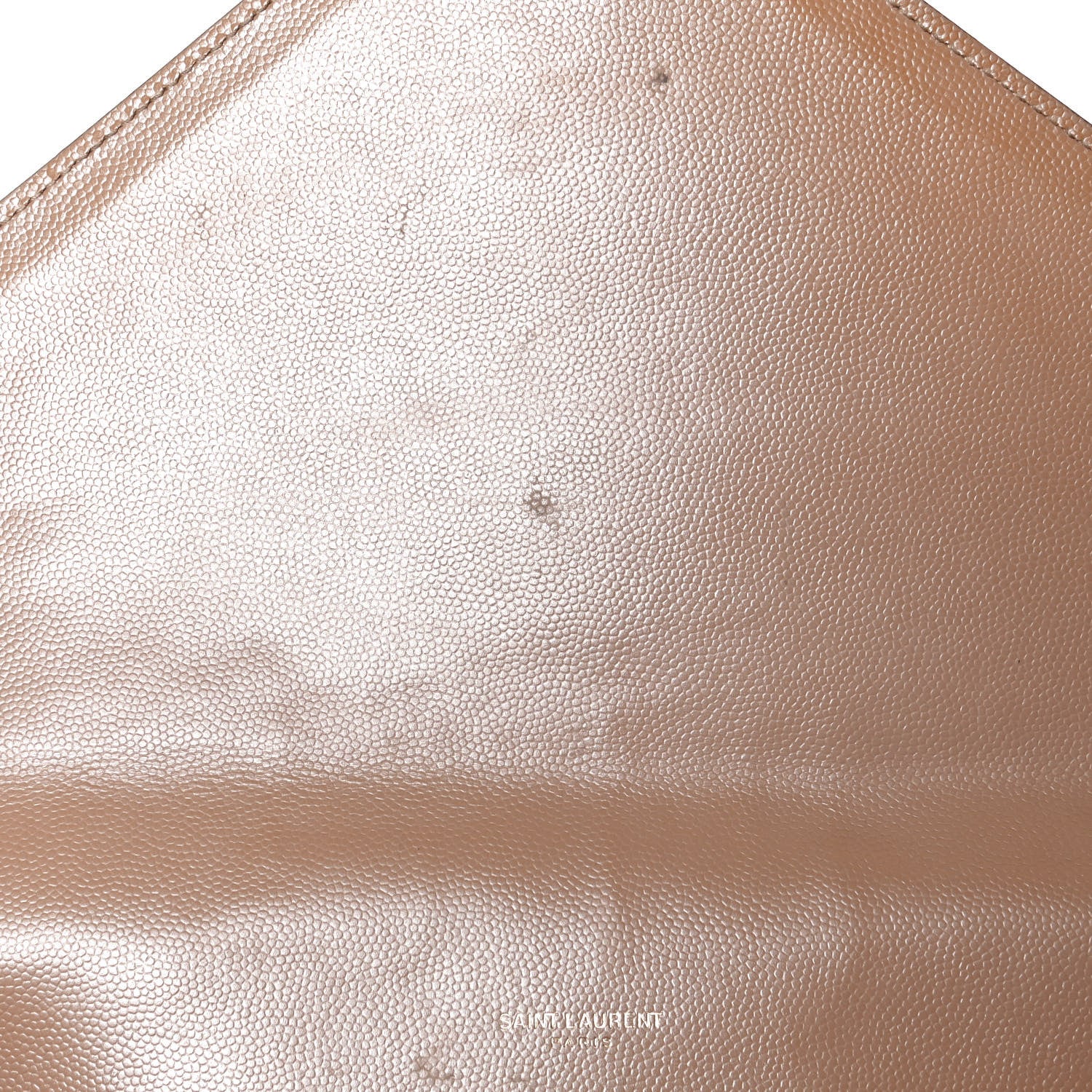 Saint Laurent Grain De Poudre Mixed Matelasse Large Triquilt Monogram Satchel Dark Beige 7 of 14