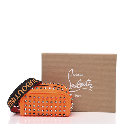 Christian Louboutin Grained Calfskin Spikes Blaster Lanyard Pouch Fizz Black 7 of 7