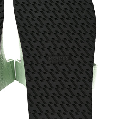 Hermes Epsom Womens Chypre Sandals 38 Vert Jade 6 of 8