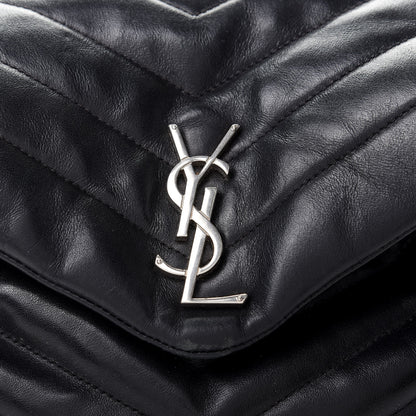 Saint Laurent Calfskin Y Quilted Monogram Small Loulou Backpack Black 9 of 9