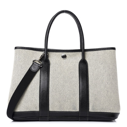 Hermes Twill D H Negonda Garden Party 30 TPM Ecru Black 1 of 9