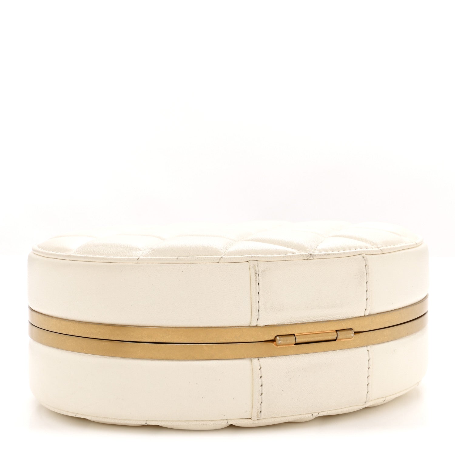 Chanel Lambskin Round Clutch With Chain White 4 of 11