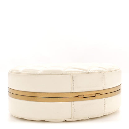 Chanel Lambskin Round Clutch With Chain White 4 of 11