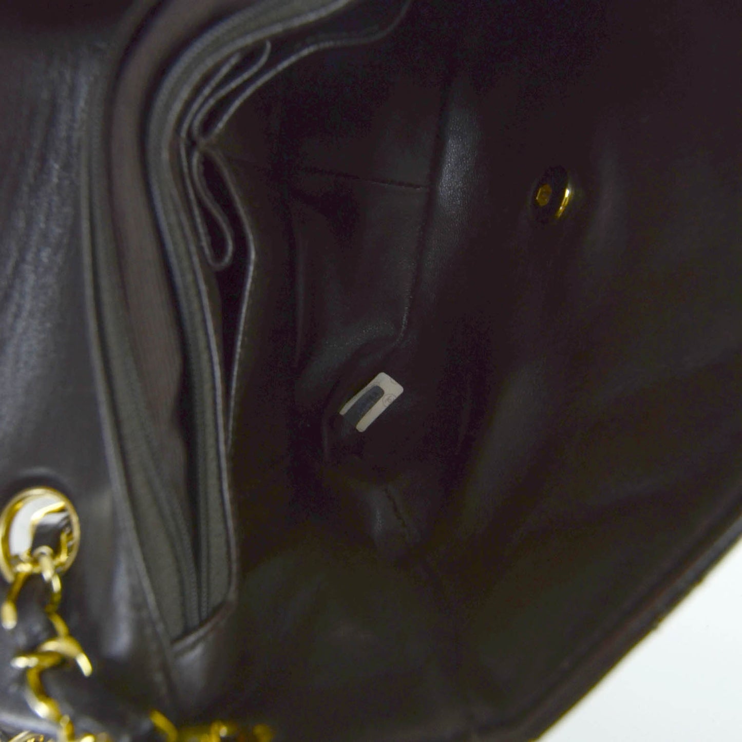 Lambskin Quilted Mini Flap Brown