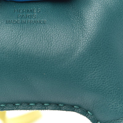 Hermes Milo Lambskin Grigri Rodeo Horse Bag Charm MM Malachite Bleu Zanzibar Lime 3 of 3