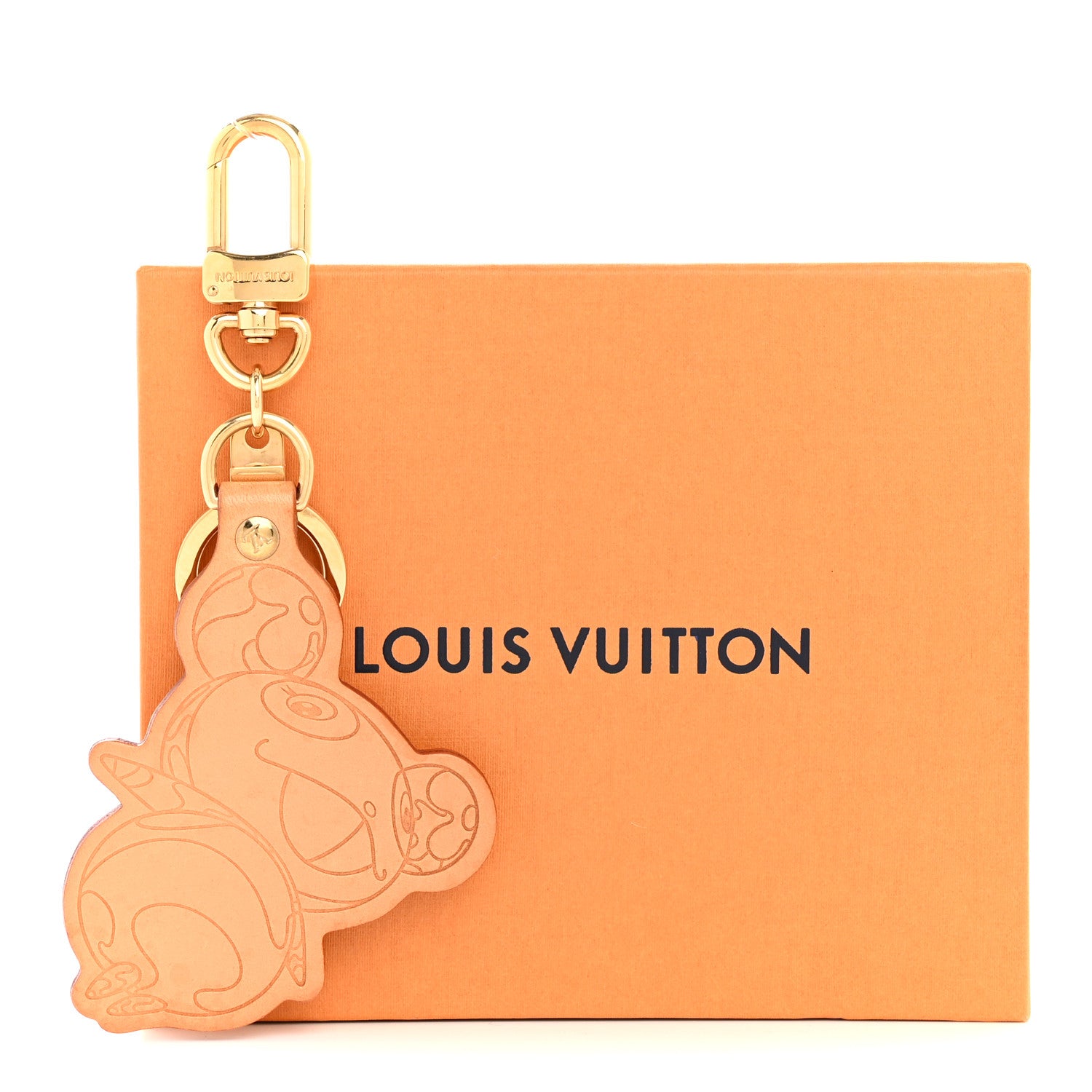 Louis Vuitton Vachetta Monogram Panda Key Ring Bag Charm 6 of 6