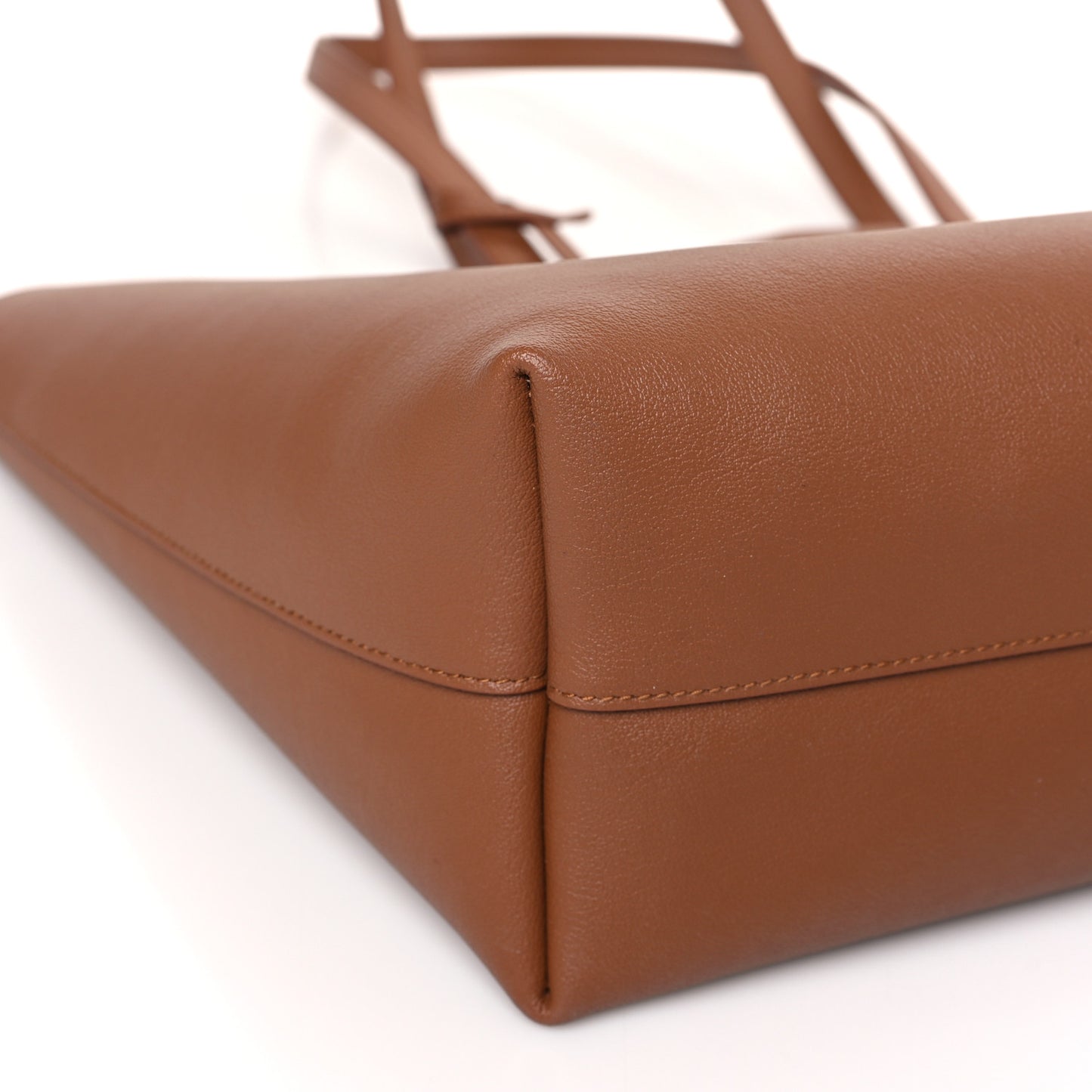 Calfskin Large Shopping Tote Dark Tan