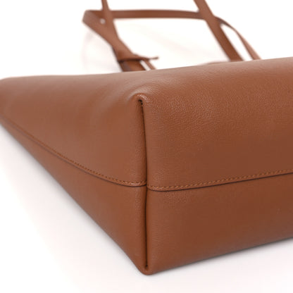 Saint Laurent Calfskin Large Shopping Tote Dark Tan 9 of 10