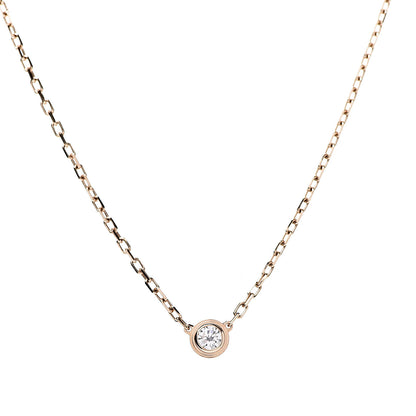Cartier 18K Pink Gold Diamond SM D'Amour Pendant Necklace 4 of 6