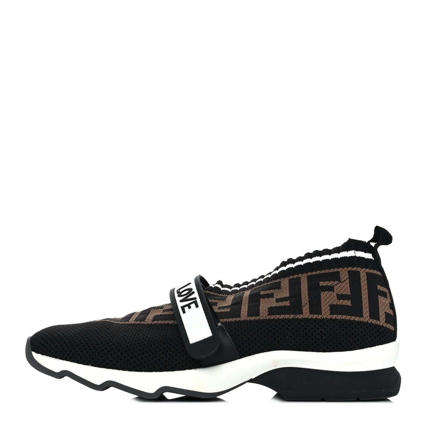 Stretch Yarn FF Stiff Band Rockoko Sneakers 39 Black White Tobacco