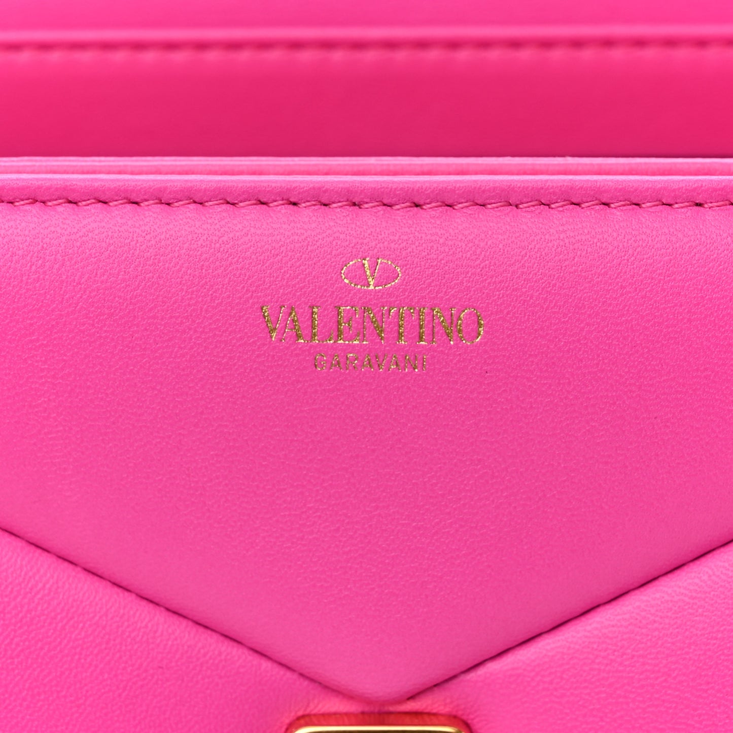 Nappa One Stud Chain Clutch Pink PP