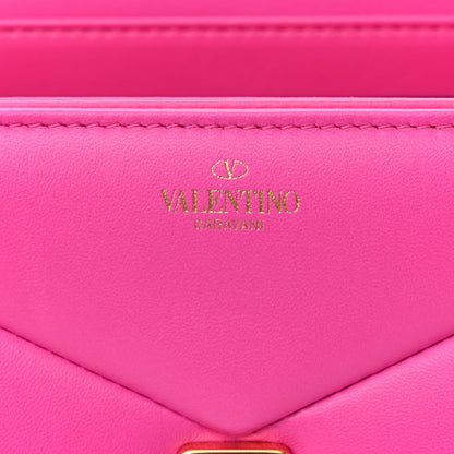 Valentino Garavani Nappa One Stud Chain Clutch Pink PP 6 of 10