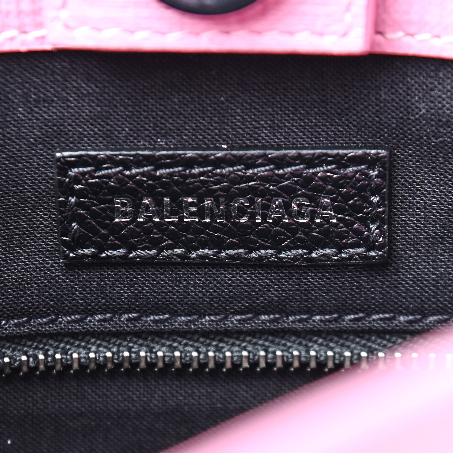 Balenciaga Squared Calfskin Logo North South Shopper Tote XXS Pink 8 of 9