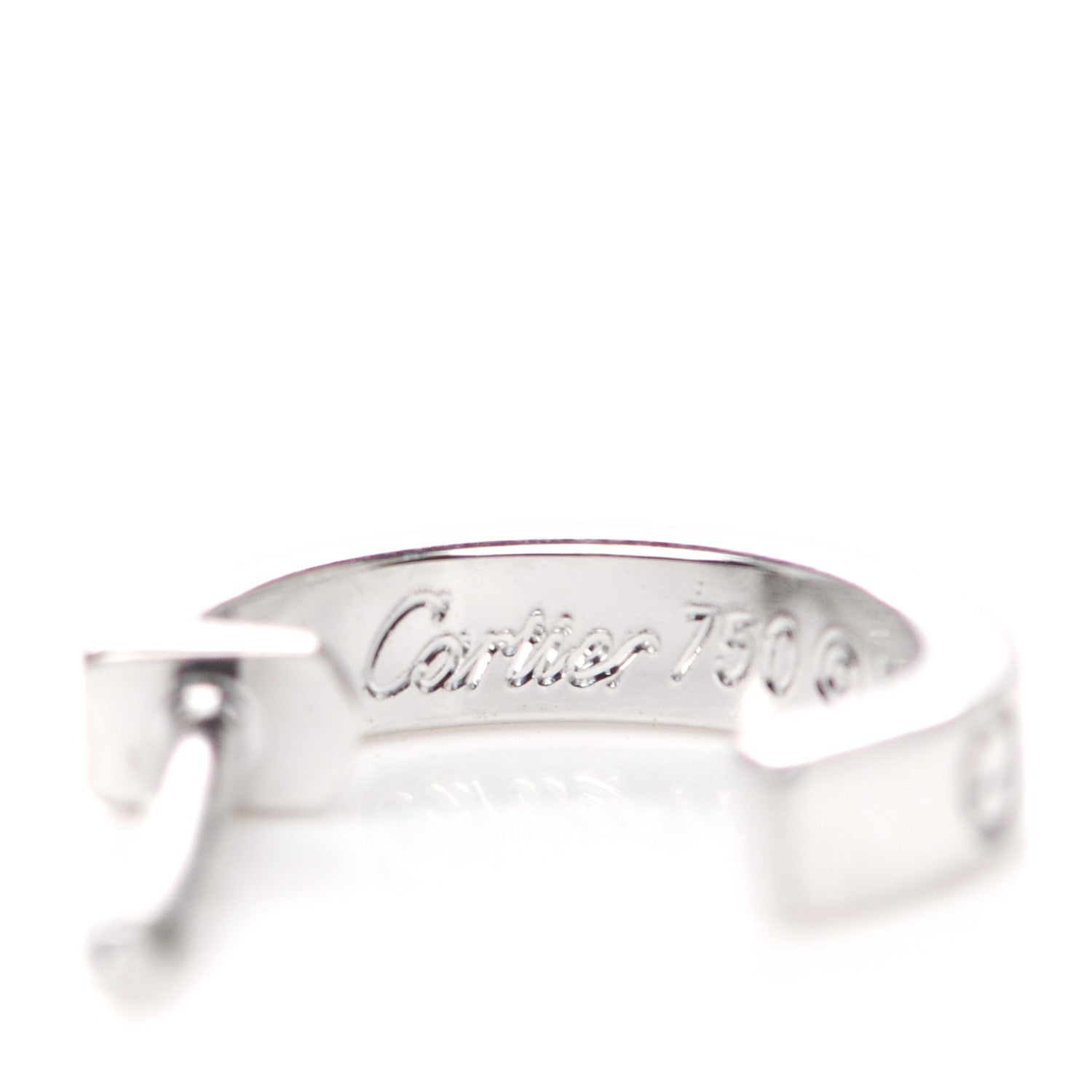 Cartier 18K White Gold Small LOVE Hoop Earrings 3 of 5