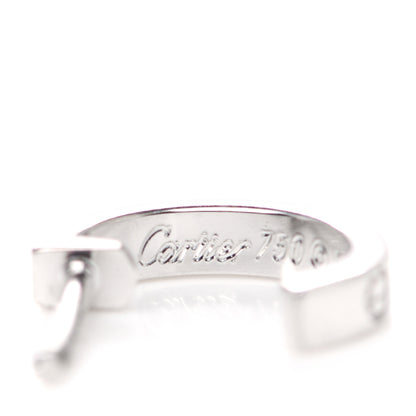 Cartier 18K White Gold Small LOVE Hoop Earrings 3 of 5